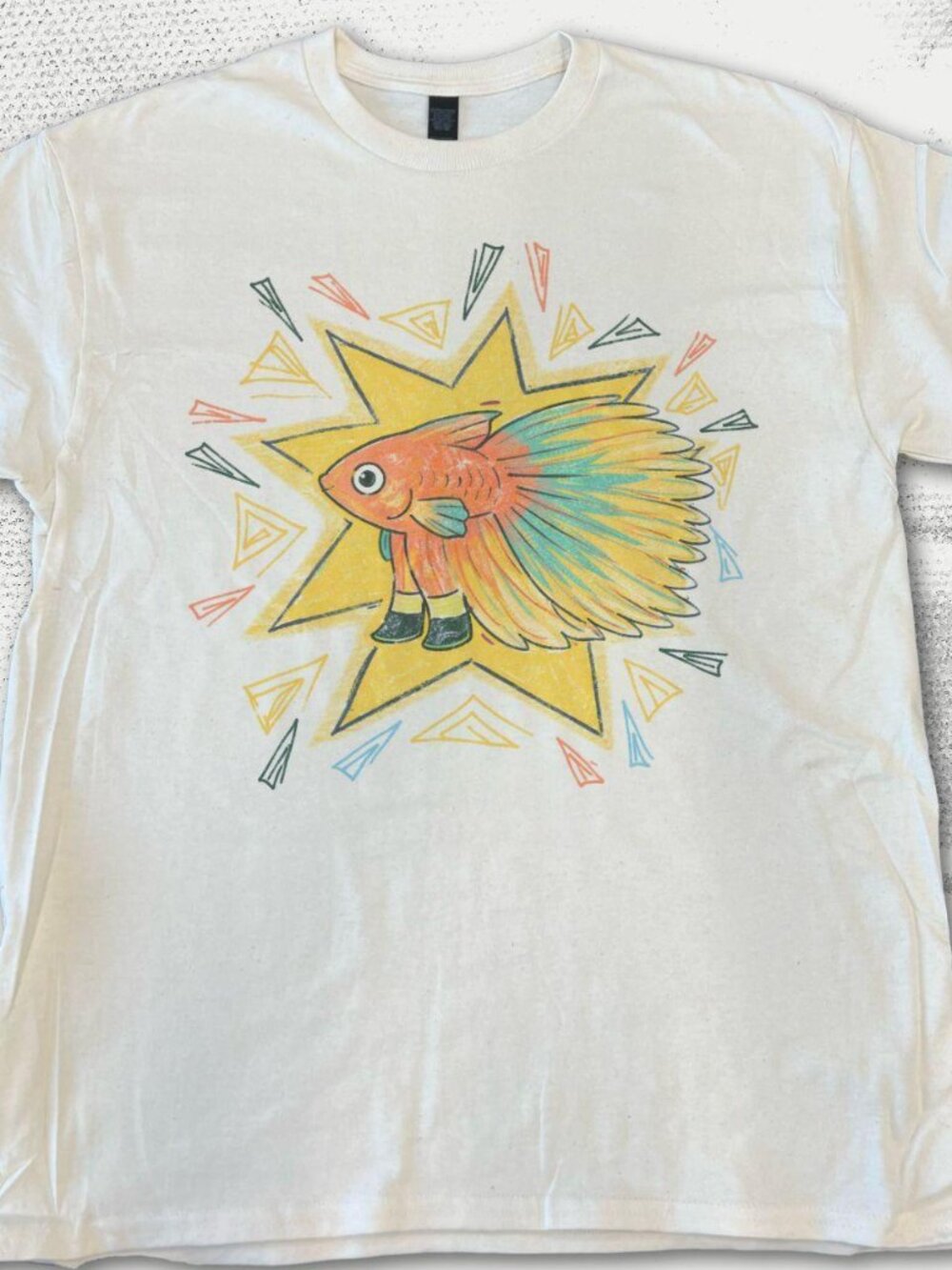 COLORED PENCIL BETTA FISH TEE